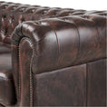 Load image into Gallery viewer, Max Chesterfield 2 Seater Sofa Lounge Genuine Leather Antique Brown
