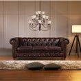 Load image into Gallery viewer, Max Chesterfield 3 Seater Sofa Lounge Genuine Leather Antique Brown
