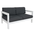 Load image into Gallery viewer, Outie 4pc Set 1+1+2 Seater Outdoor Sofa Lounge Coffee Table Aluminium White
