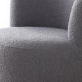 Load image into Gallery viewer, Como Arm Chair Fabric Upholstery Dark Grey Colour Wooden Structure High Density Foam Rotating Metal Chassis

