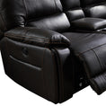 Load image into Gallery viewer, Round Corner Genuine Leather Dark Brown Electric Recliner with 2x Cup Holders Lounge Set for Living Room
