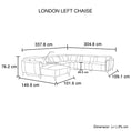 Load image into Gallery viewer, London 5 Seater Corner Sofa Chaise Genuine Leather Electric Recliner Power Slide Left Chaise
