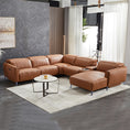 Load image into Gallery viewer, London 5 Seater Corner Sofa Chaise Genuine Leather Electric Recliner Power Slide Right Chaise
