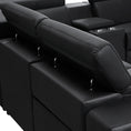 Load image into Gallery viewer, Washington Genuine Leather 6 Seater Corner Sofa With 2 Electric Recliners And Reversible Console
