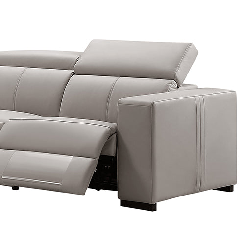 Washington Genuine Leather 6 Seater Corner Sofa With 2 Electric Recliners And Reversible Console