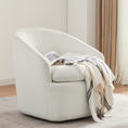 Load image into Gallery viewer, Carrie White Boucle Swivel Chair
