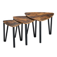 Load image into Gallery viewer, VASAGLE Industrial Nesting Coffee Table Rustic Brown and Black LNT13XV1
