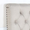 Load image into Gallery viewer, Bed Head Queen Size French Provincial Headboard Upholsterd Fabric Beige
