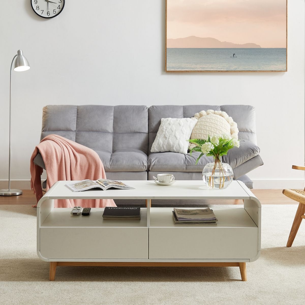 Molly White Modern Retro Coffee Table