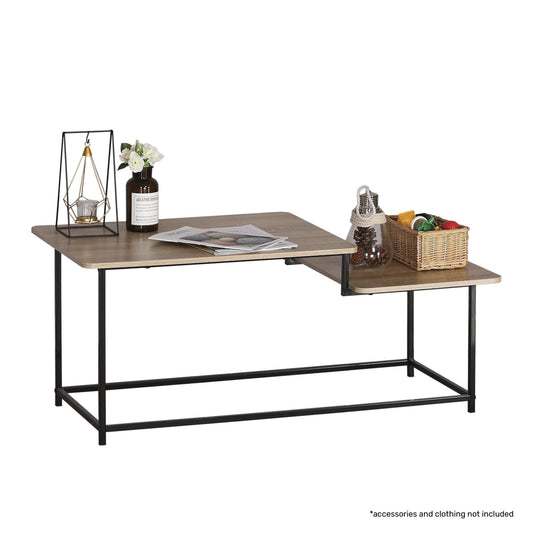 Luke Coffee Table 2 Tier Split Level Stylish Modern Design 1.09m