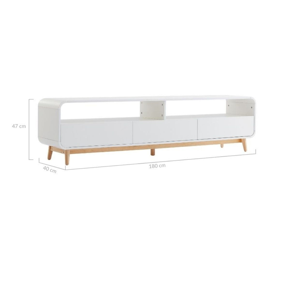 Scandinavian Modern Retro TV Cabinet 180CM Entertainment Unit Storage