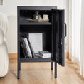 Load image into Gallery viewer, ArtissIn Metal Locker Storage Shelf Filing Cabinet Cupboard Bedside Table Black
