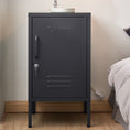 Load image into Gallery viewer, ArtissIn Metal Locker Storage Shelf Filing Cabinet Cupboard Bedside Table Black
