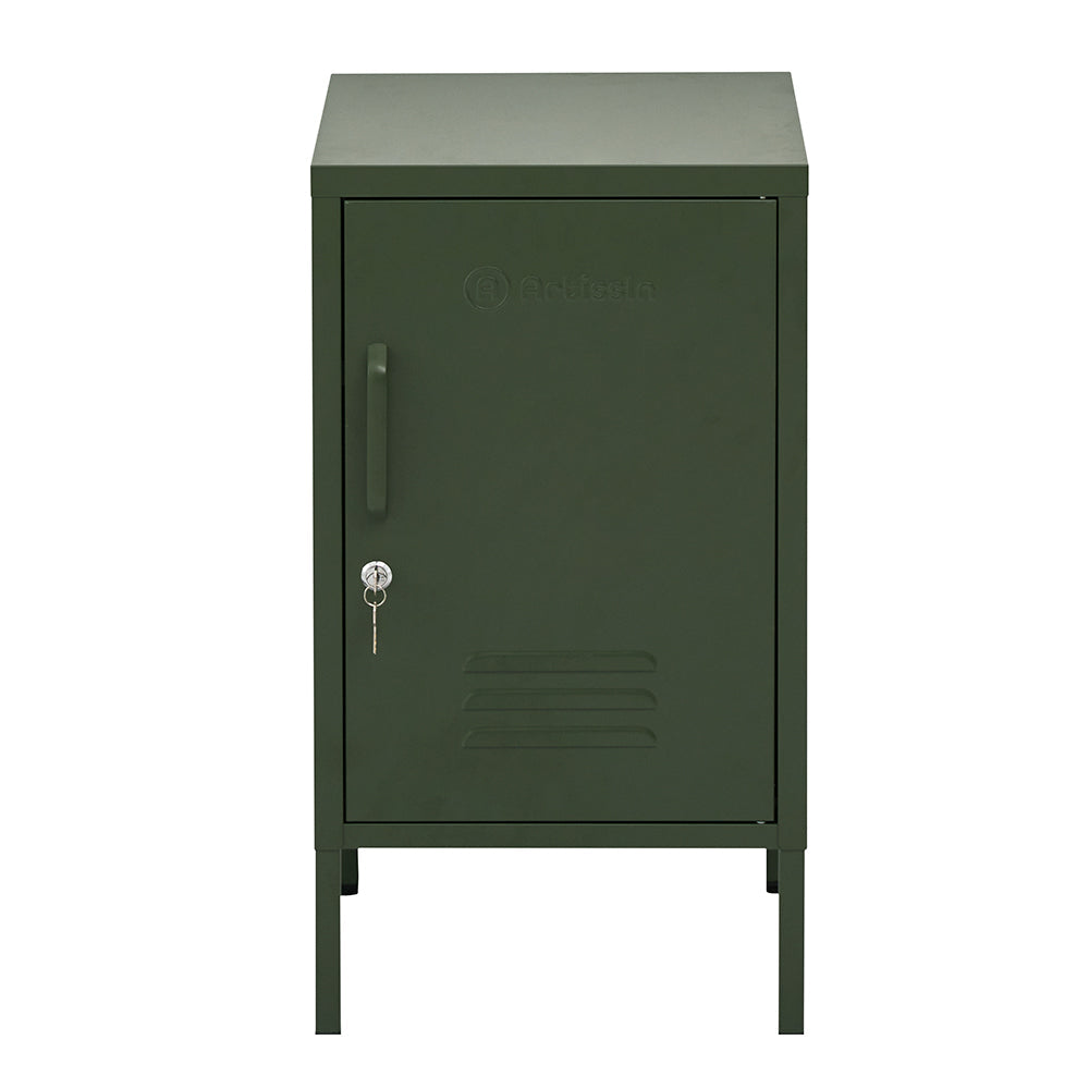 Como Metal Locker Storage Shelf Filing Cabinet Cupboard Bedside Table Green