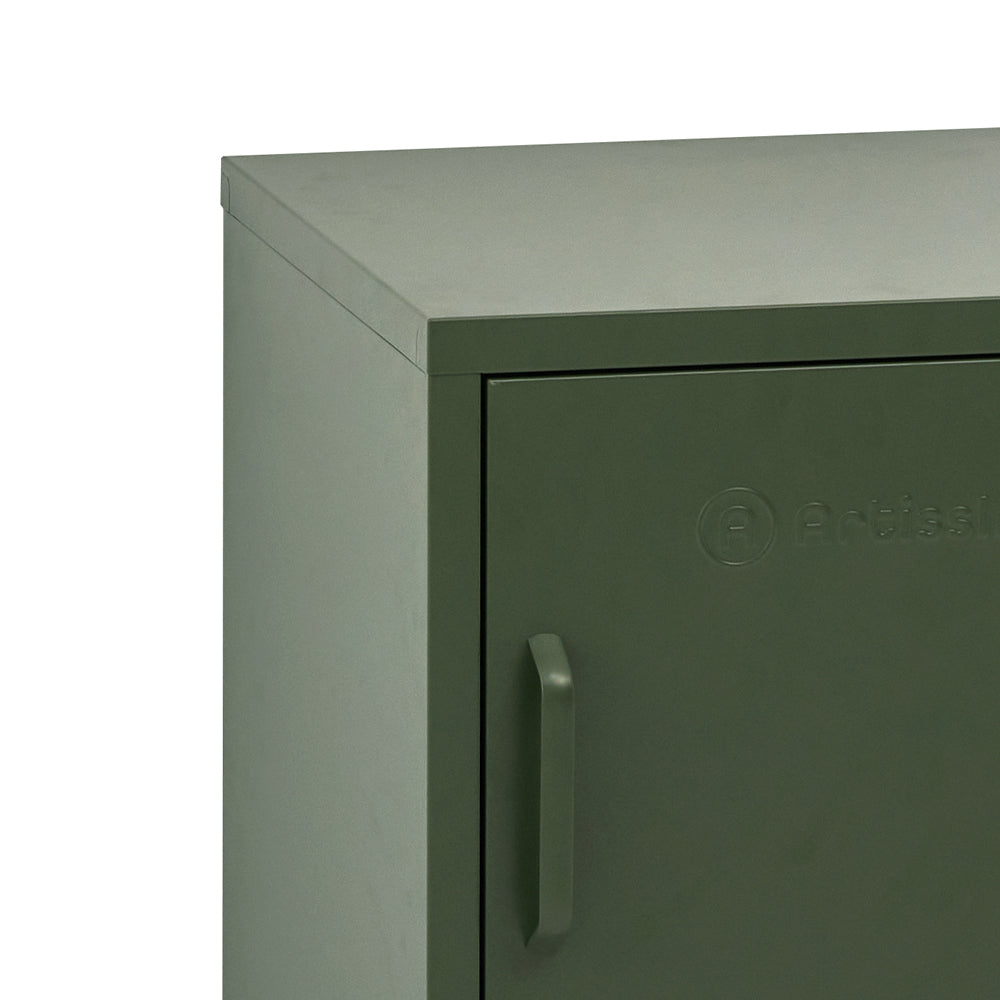 Como Metal Locker Storage Shelf Filing Cabinet Cupboard Bedside Table Green