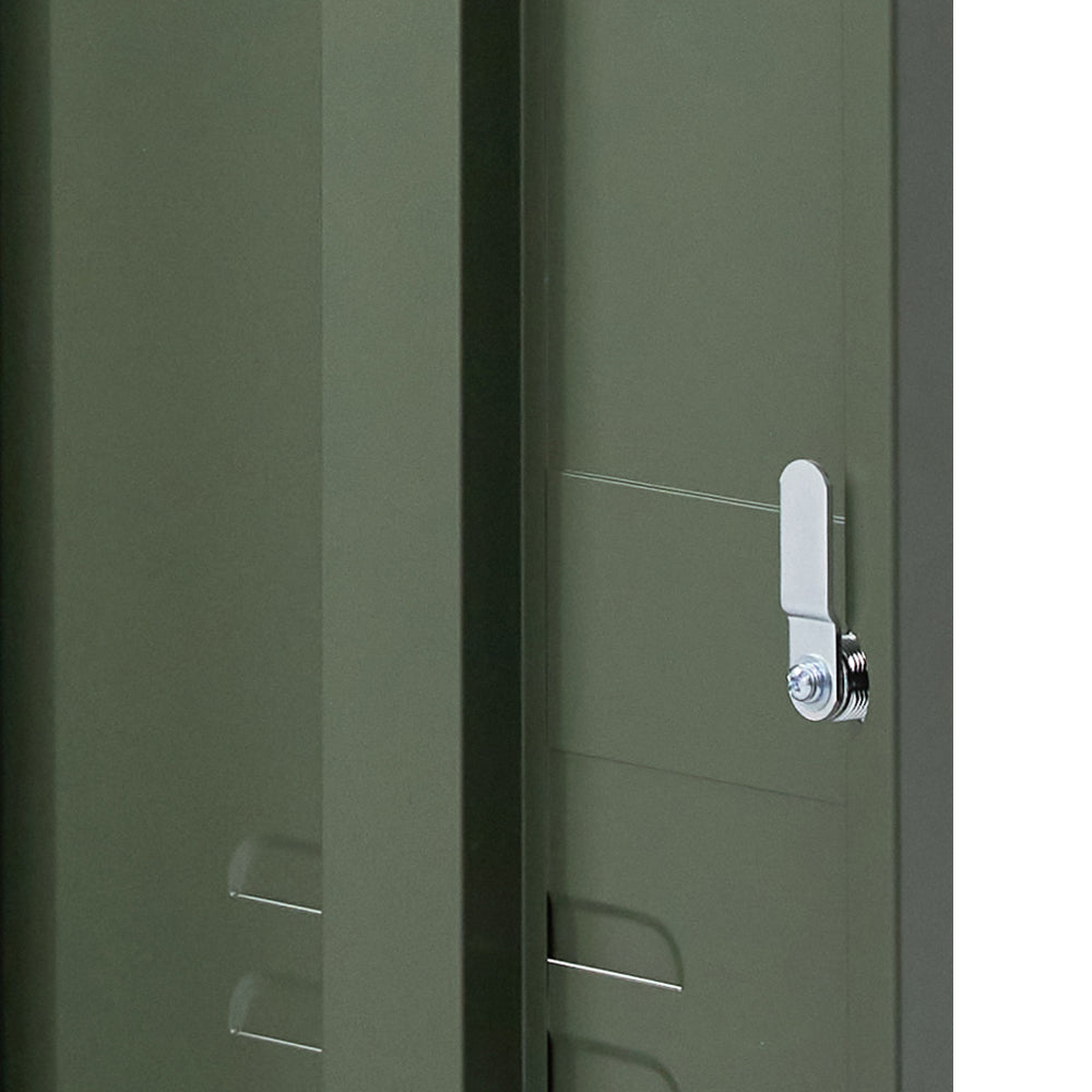 Como Metal Locker Storage Shelf Filing Cabinet Cupboard Bedside Table Green