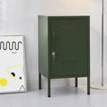 Load image into Gallery viewer, ArtissIn Metal Locker Storage Shelf Filing Cabinet Cupboard Bedside Table Green
