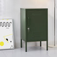 Load image into Gallery viewer, Como Metal Locker Storage Shelf Filing Cabinet Cupboard Bedside Table Green
