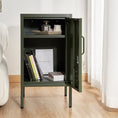 Load image into Gallery viewer, Como Metal Locker Storage Shelf Filing Cabinet Cupboard Bedside Table Green
