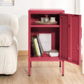 Load image into Gallery viewer, ArtissIn Metal Locker Storage Shelf Filing Cabinet Cupboard Bedside Table Pink
