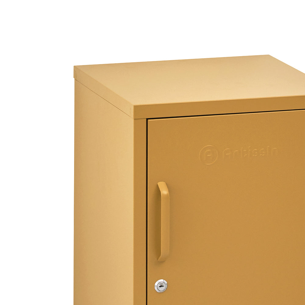 Como Metal Locker Storage Shelf Filing Cabinet Cupboard Bedside Table Yellow
