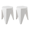 Load image into Gallery viewer, ArtissIn Set of 2 Puzzle Stool Plastic Stacking Bar Stools Dining Chairs Kitchen White
