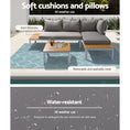 Load image into Gallery viewer, Gardeon Outdoor Sofa Set 4 Seater Corner Modular Lounge Setting Aluminium White
