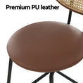 Load image into Gallery viewer, Artiss Bar Stools Kitchen Stool Metal Counter Dining Chair Rattan Barstools x2
