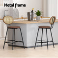 Load image into Gallery viewer, Artiss Bar Stools Kitchen Stool Metal Counter Dining Chair Rattan Barstools x2
