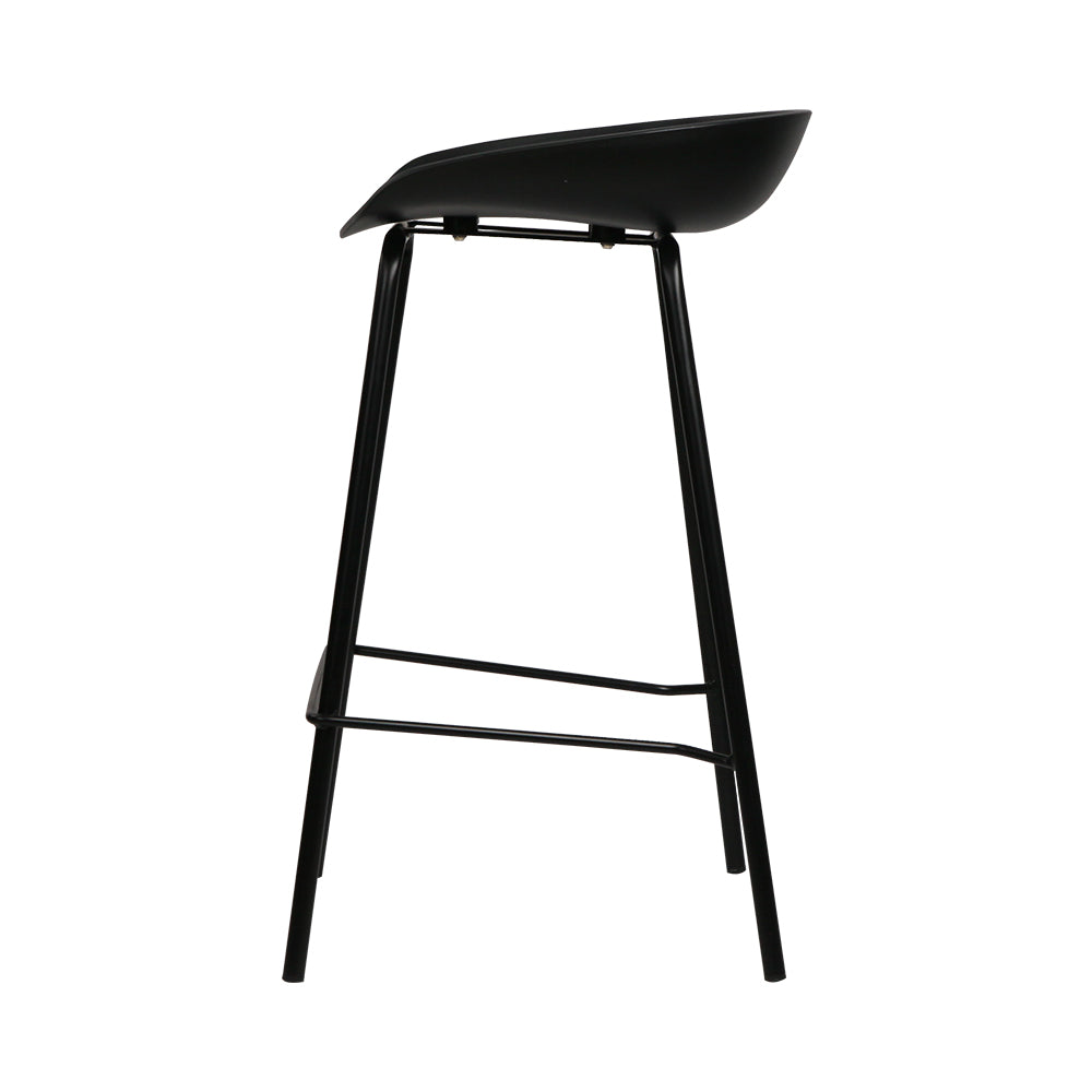 Emily Set of 4 Metal Bar Stools - Black