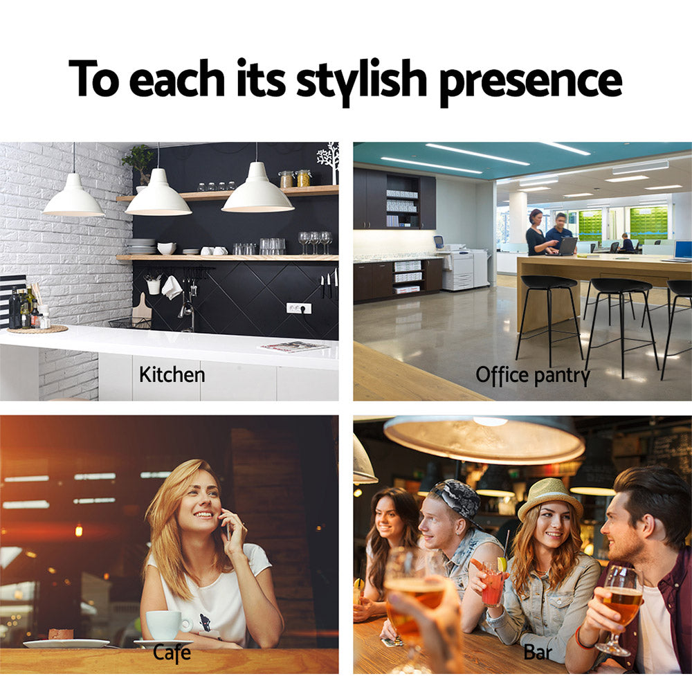 Emily Set of 4 Metal Bar Stools - Black