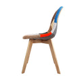 Load image into Gallery viewer, Artiss Set of 2 Retro Beech Fabric Dining Chair - Multi Colour
