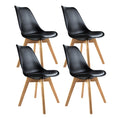 Load image into Gallery viewer, Artiss Set of 4 Padded Dining Chair - Black
