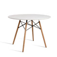 Load image into Gallery viewer, Artiss Dining Table 4 Seater Round Replica DSW Eiffel Kitchen Timber White
