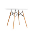 Load image into Gallery viewer, Artiss Dining Table Round 4 Seater Replica Tables Cafe Timber White 90cm
