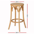 Load image into Gallery viewer, Artiss Bar Stools Wooden Stool Counter Chair Kitchen Barstools Rattan Seat
