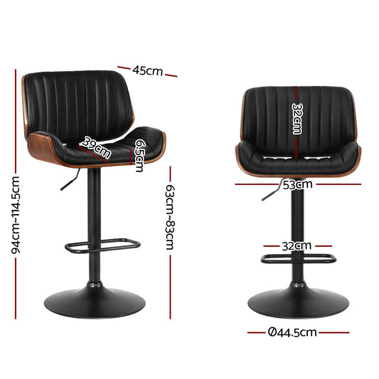 Emily Bar Stools Kitchen Stool Chairs Metal Barstool Dining Chair Swivel Black