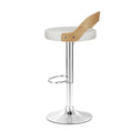 Load image into Gallery viewer, Emily Set of 2 Bar Stools Kitchen Gas Lift Wooden Stool Metal Barstools White Swivel
