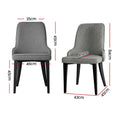 Load image into Gallery viewer, Artiss Set of 2 Fabric Dining Chairs - Grey
