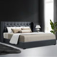 Load image into Gallery viewer, Artiss Bed Frame King Size Gas Lift Charcoal ISSA
