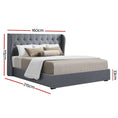 Load image into Gallery viewer, Artiss Bed Frame Queen Size Gas Lift Grey ISSA
