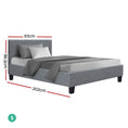 Load image into Gallery viewer, Artiss Bed Frame Single Size Grey NEO
