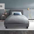 Load image into Gallery viewer, Artiss Bed Frame Single Size Grey NEO
