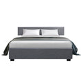 Load image into Gallery viewer, Artiss Bed Frame Queen Size Gas Lift Grey NINO
