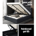 Load image into Gallery viewer, Artiss Bed Frame Queen Size Gas Lift Charcoal VILA
