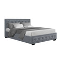 Load image into Gallery viewer, Artiss Bed Frame Double Size Gas Lift Grey TIYO
