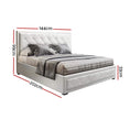 Load image into Gallery viewer, Artiss Bed Frame Double Size Gas Lift White TIYO

