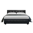 Load image into Gallery viewer, Artiss Bed Frame Double Size Gas Lift Black TIYO
