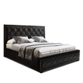 Load image into Gallery viewer, Artiss Bed Frame Queen Size Gas Lift Black TIYO

