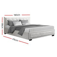 Load image into Gallery viewer, Artiss Bed Frame King Size Gas Lift White TIYO
